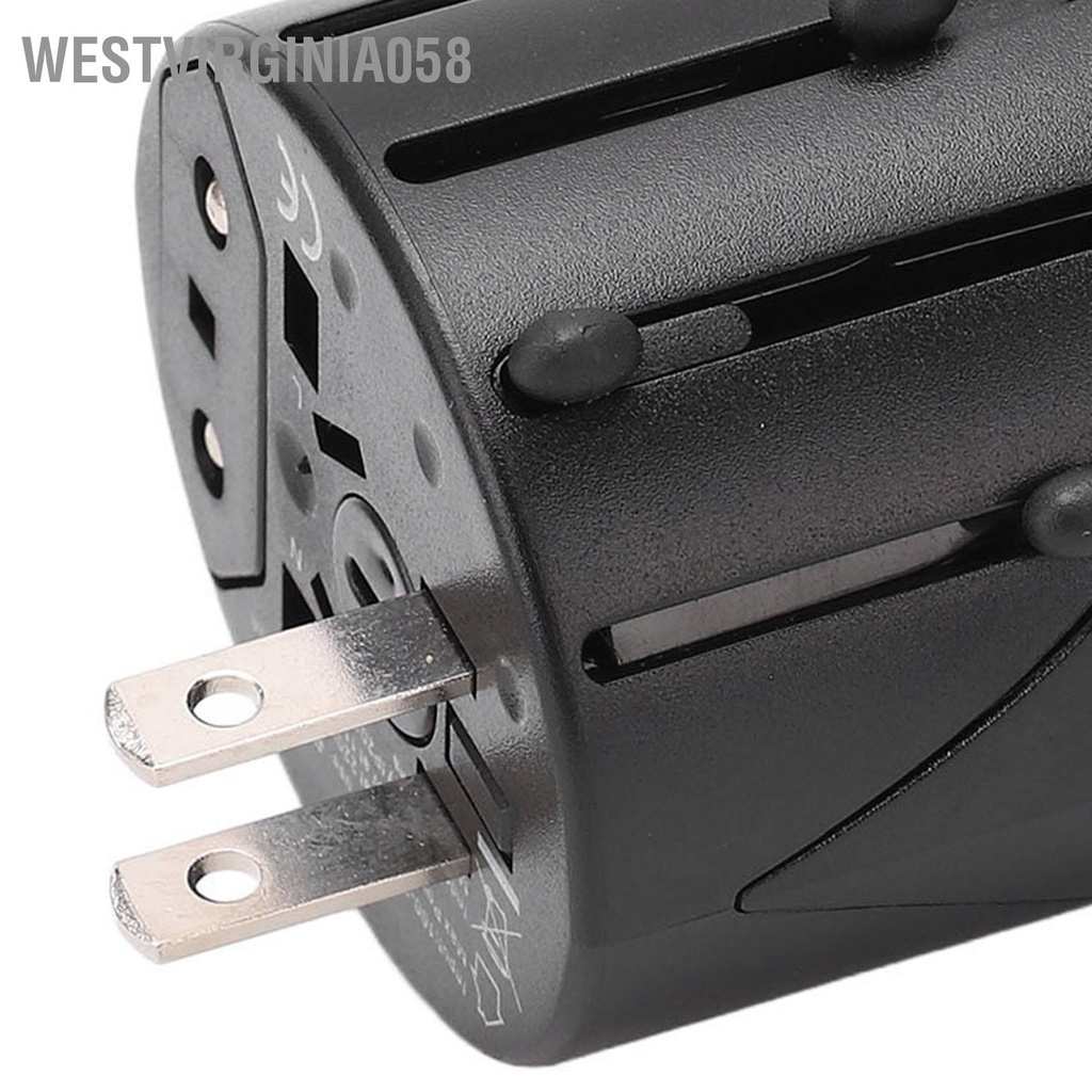 Westvirginia058 Bộ chuyển đổi du lịch đa năng Vỏ chắc chắn Kích thước nhỏ An toàn Hiệu quả Quốc tế Cắm điện 100‑240V