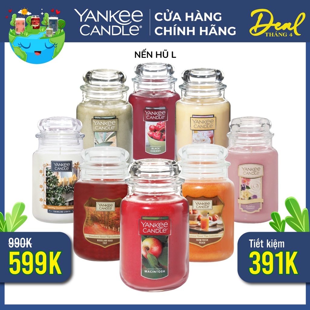 Nến thơm hũ Yankee Candle size L - nhiều mùi tùy chọn (623g)