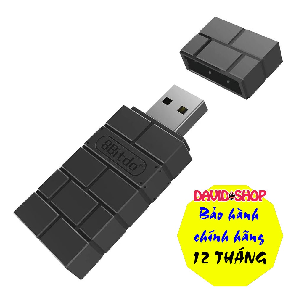 8BitDo USB Wireless Adapter 2 dùng kết nối các tay cầm với máy Nintendo Switch / Lite / OLED, PC