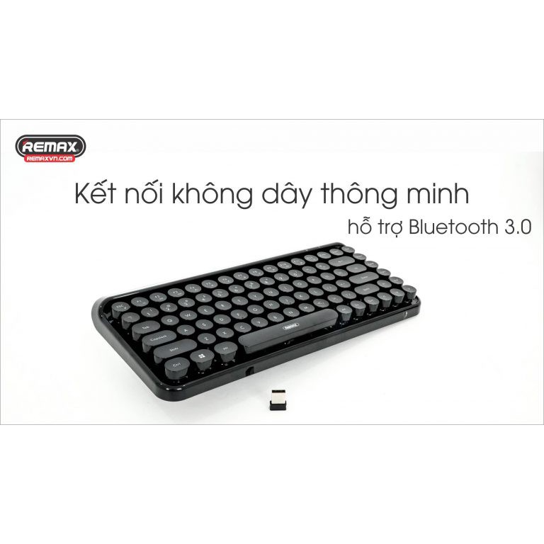 Bàn phím không dây sử dụng cho máy tính và ipad, Bàn phím không dây Remax K101 - black+red, Hàng chính hãng