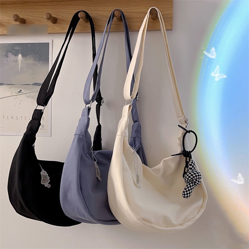 Túi Xách Đeo Vai Màu Trơn Phong Cách Nhật Bản Thời Trang Cho Nữ