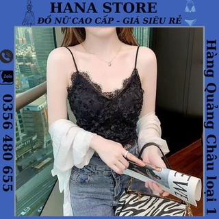 Bralete nữ ren, bra ren hoa, áo hai dây ren đính hoa có đệm mút, áo nữ mặc trong vest, plazer đen trắng.