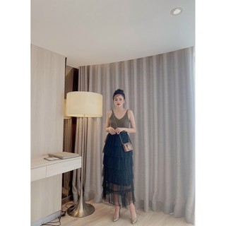chân váy ren lưới tầng qc