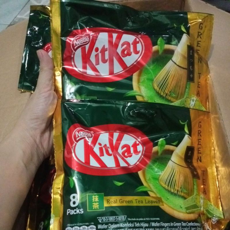Bánh xốp Socola Kitkat vị Trà Xanh(136g)