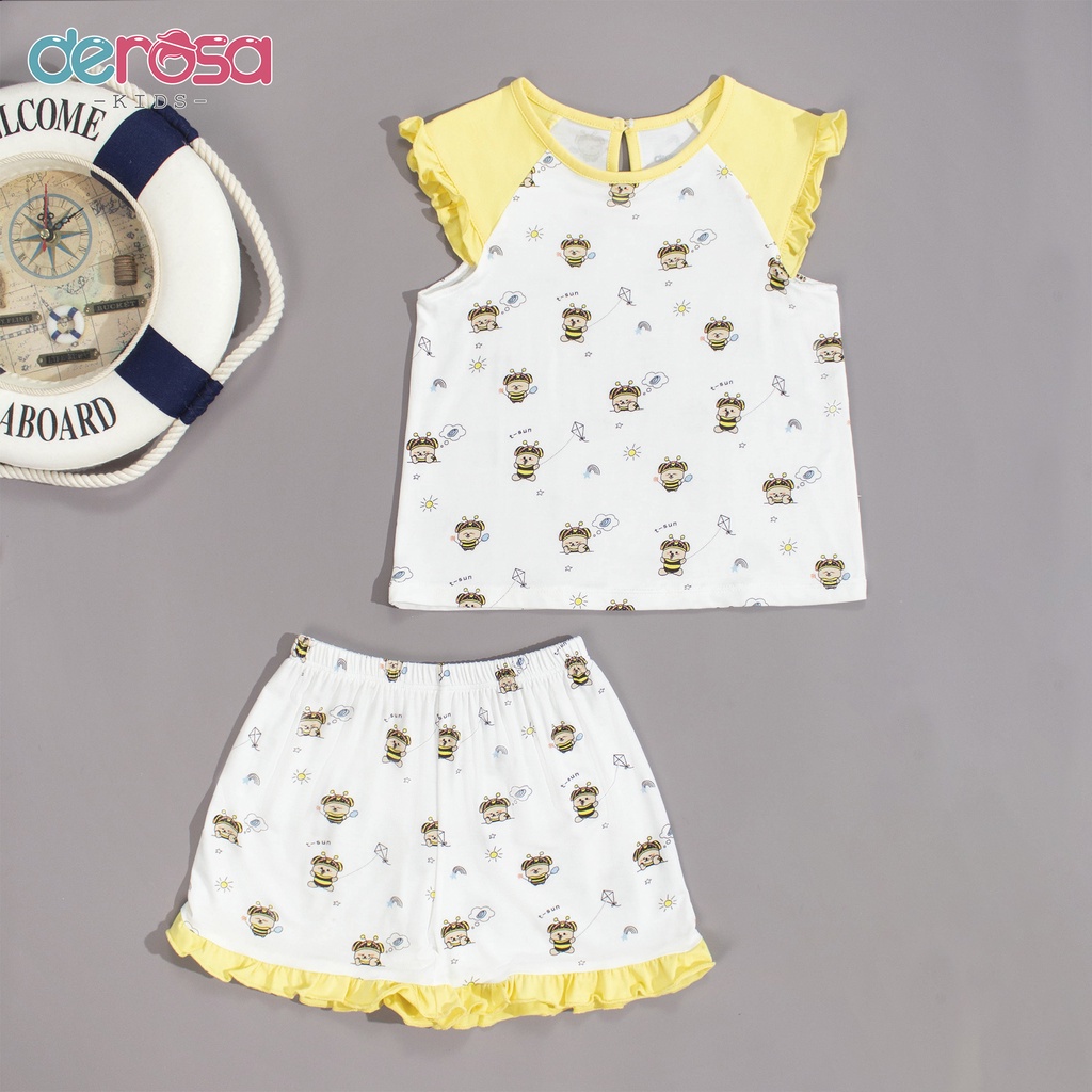 Bộ quần áo sát nách cho bé trai bé gái DEROSA KIDS 3-24 tháng 423-426