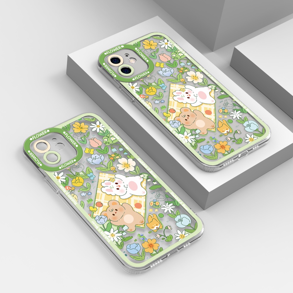 Ốp Điện Thoại Tpu Mềm Chống Sốc Họa Tiết Hoa Cho iPhone 11 12 13 pro Max XS X XR XS Max 7 8 6 6s plus SE 2020