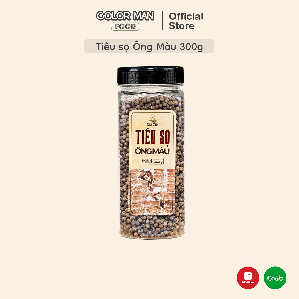 Tiêu Chín [DATE 8/11/23], Tiêu Sọ, Tiêu Đen Color Man hộp 300 gram nguyên hạt đặc trưng từ vùng Phú Quốc nổi tiếng