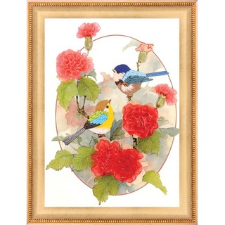 Tranh thêu ruy băng 45x35cm