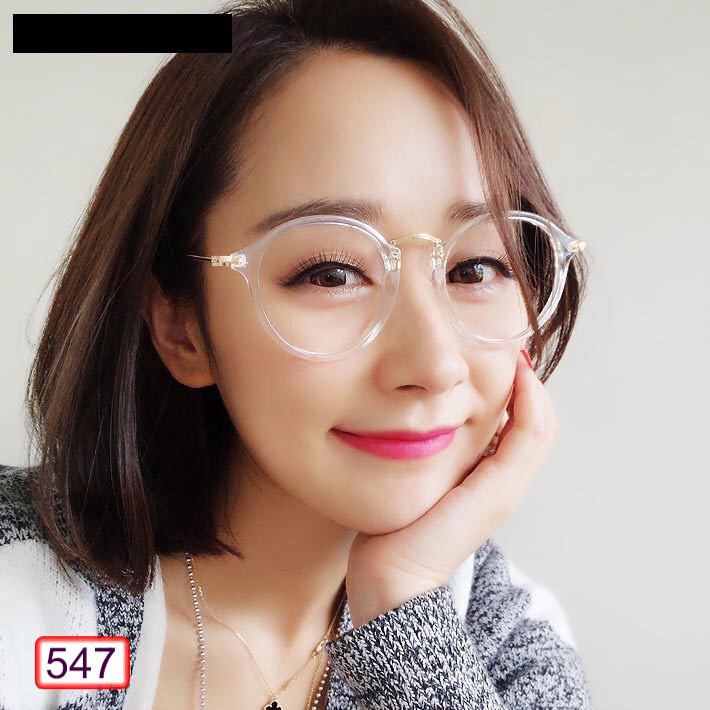 Mắt Kính Gọng Cận Kim Loại Form Tròn 547 Mắt Mèo Thời Trang - Hazo