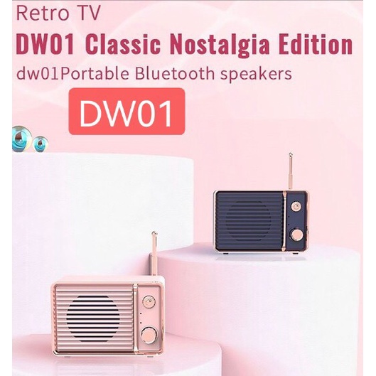 [Mã ELHACE giảm 4% đơn 300K] Loa Bluetooth Mini DW01 Phong Cách Retro Dễ Thương Tiện Dụng Mang Theo Du Lịch