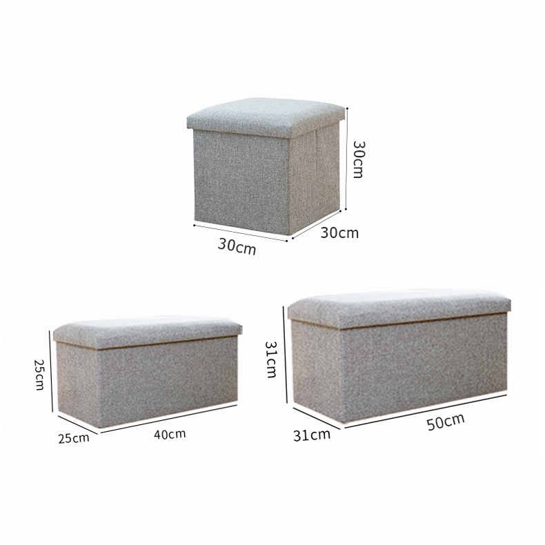 [SIZE 50] Hộp Vải Đựng Đồ Kiêm Ghế Ngồi - Thùng Để Quần Áo, Đồ Chơi, Sách Vở - Ghế Hộp Đa Năng Có Thể Gấp Gọn