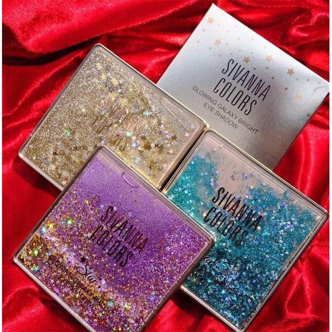 (HF6015 - CÓ SẴN) MÀU MẮT NGÔI SAO 12 Ô SIVANNA COLORS STAR GLOWING GALAXY BRIGHT EYESHADOW HF6015 | BigBuy360 - bigbuy360.vn