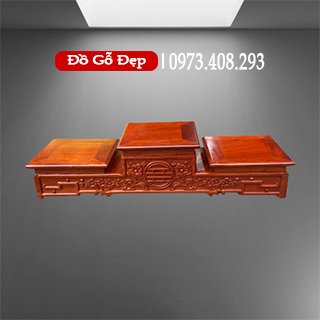 Đế tam cấp tam sơn gỗ Hương tự nhiên thơm đặt lư hương thờ cúng gia tiên sơn chống mối mọt