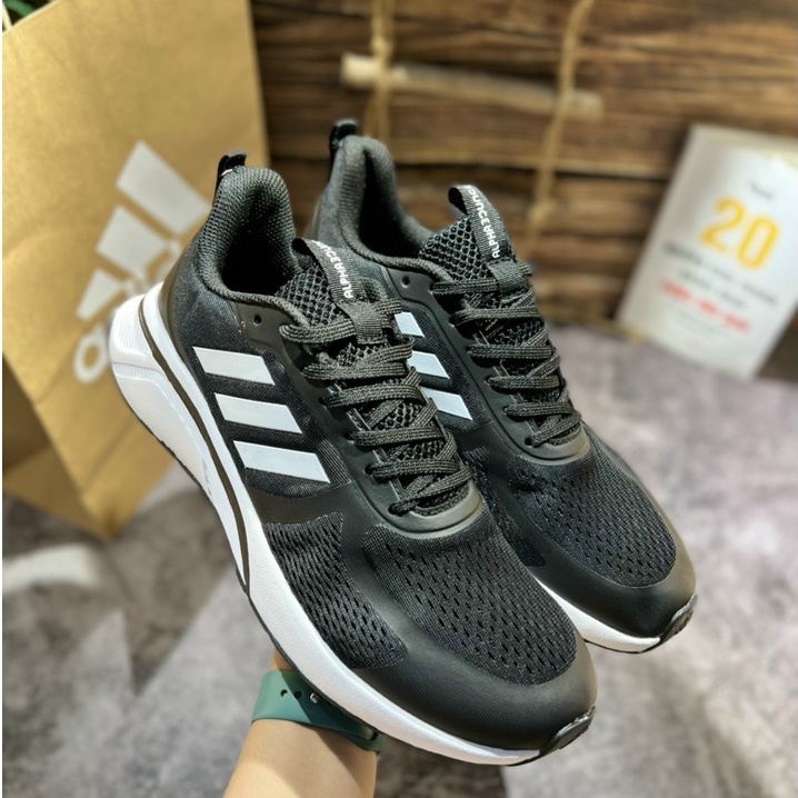 Giày Thể Thao Adidas alphabonce Rc Core Grey, Giày chạy bộ đen trắng.