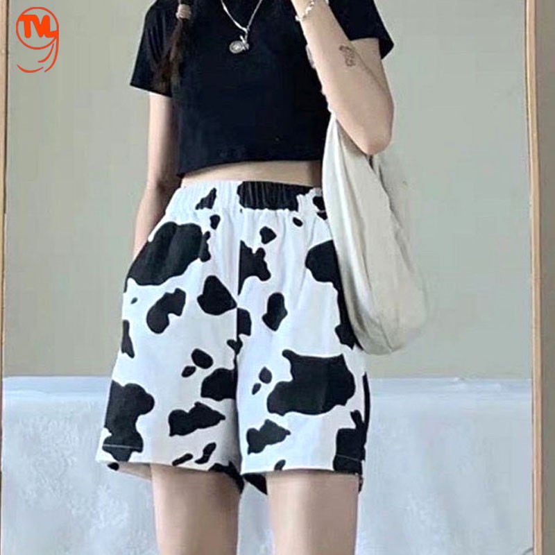 Quần short nữ TVL1999, quần đùi nữ bò sữa ống rộng cạp chun chất liệu cotton cao cấp đem lại cảm giác thoải mái