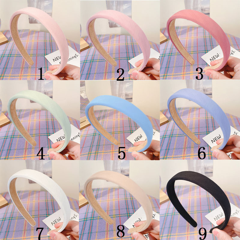 Băng đô xốp bản rộng màu sắc xinh xắn phong cách Hàn Quốc