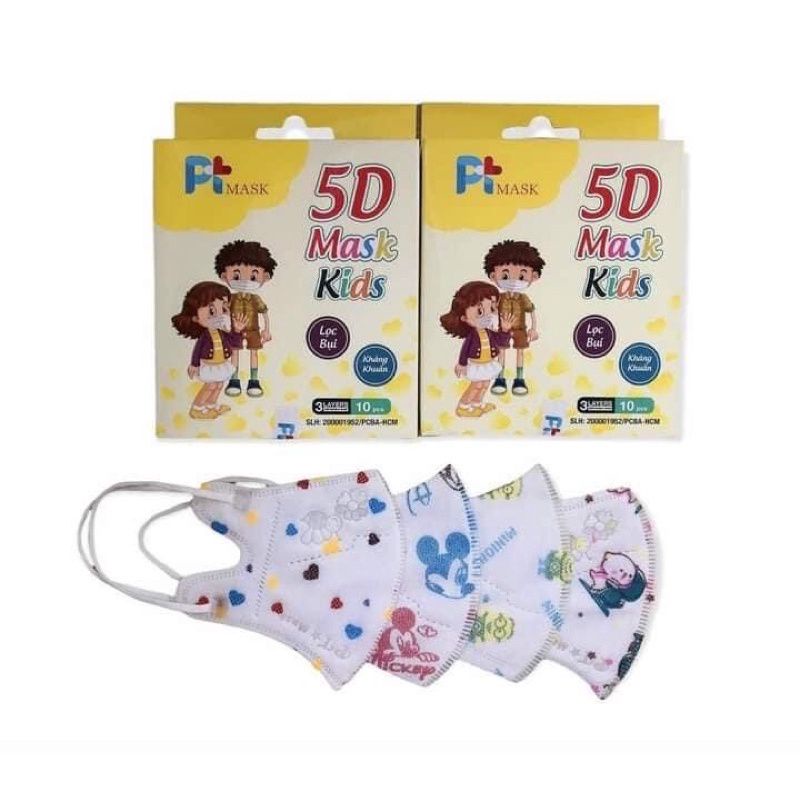 50 cái khẩu trang 5D mask kids cho bé từ 1 đến 5 tuổi