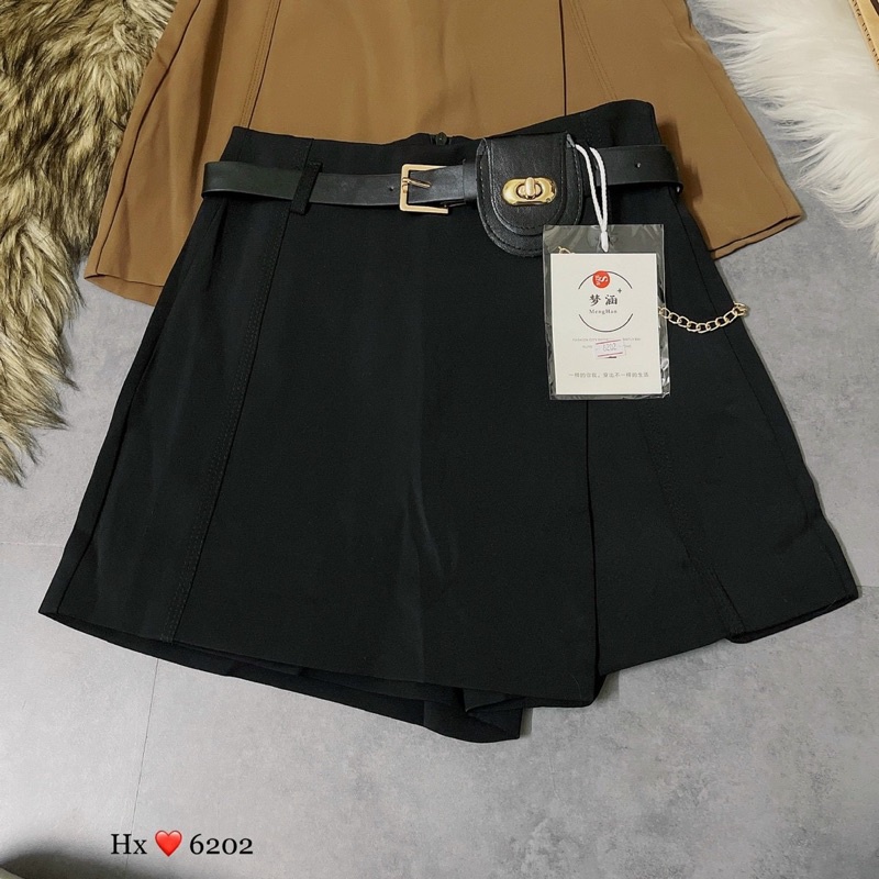 Quần váy kèm đai 2 màu đen, nâu chất siêu đẹp. Size S M L