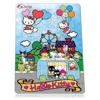 Tranh xếp hình tia sáng phát triển trí tuệ cho bé 048 mảnh - hello kitty - msp: a3-085