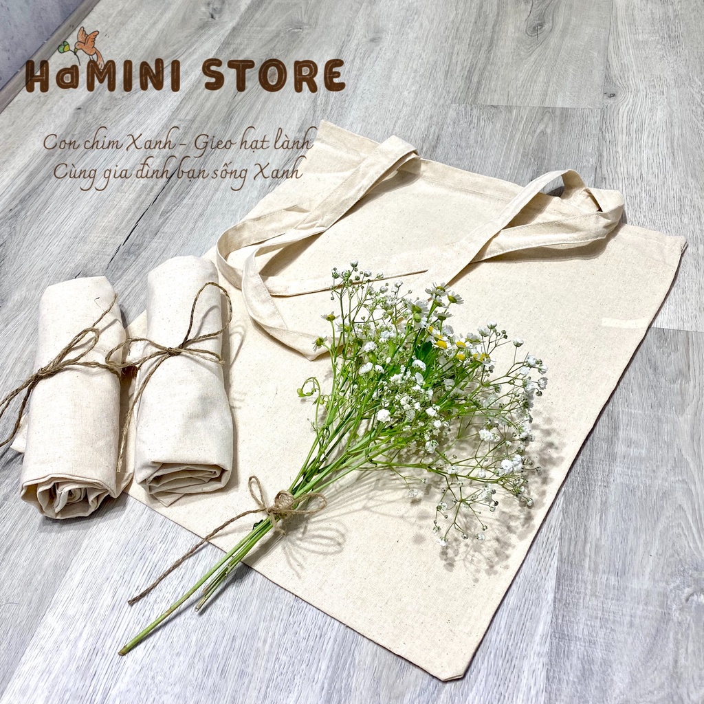 Túi vải Linen tiện dụng, phong cách Hàn Quốc