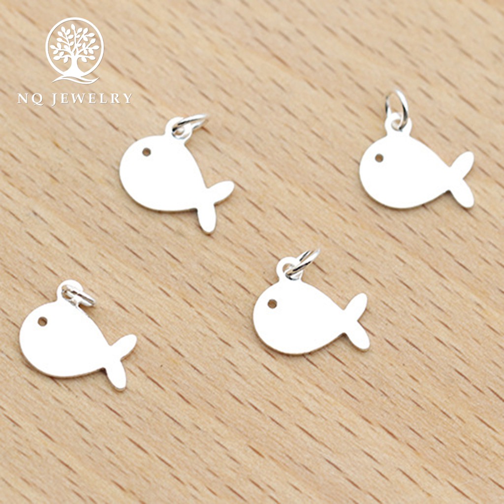 Charm bạc hình cá voi treo - NQ Jewelry