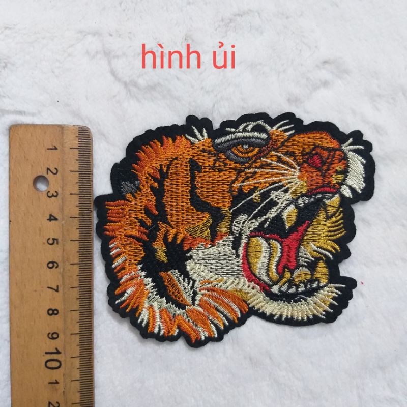 Hình kim sa và hình thêu trang trí lên áo.