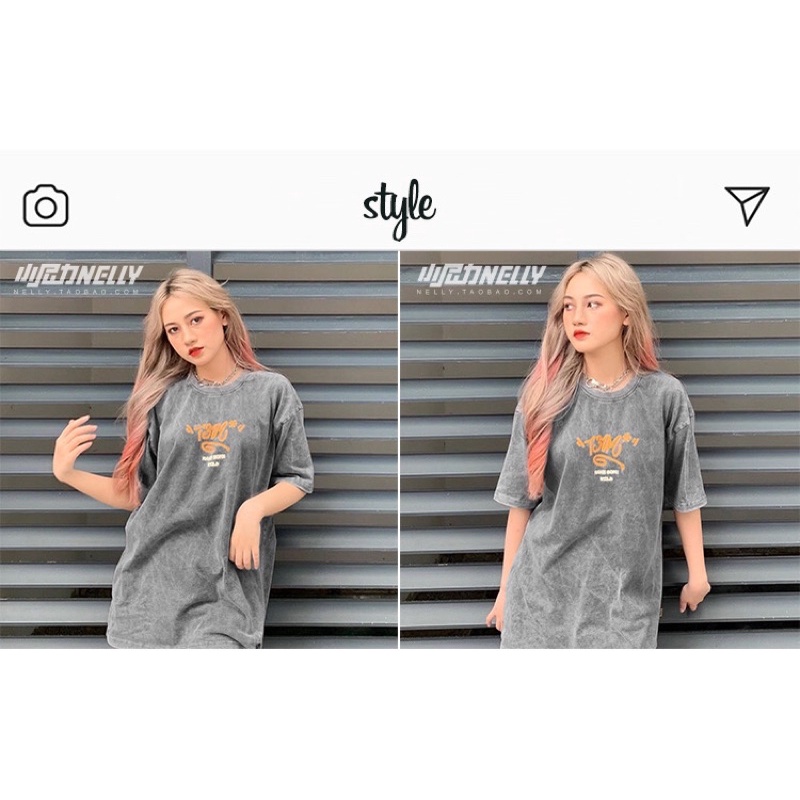 Áo phông nelly heybig sale (có sẵn)19 ts xám