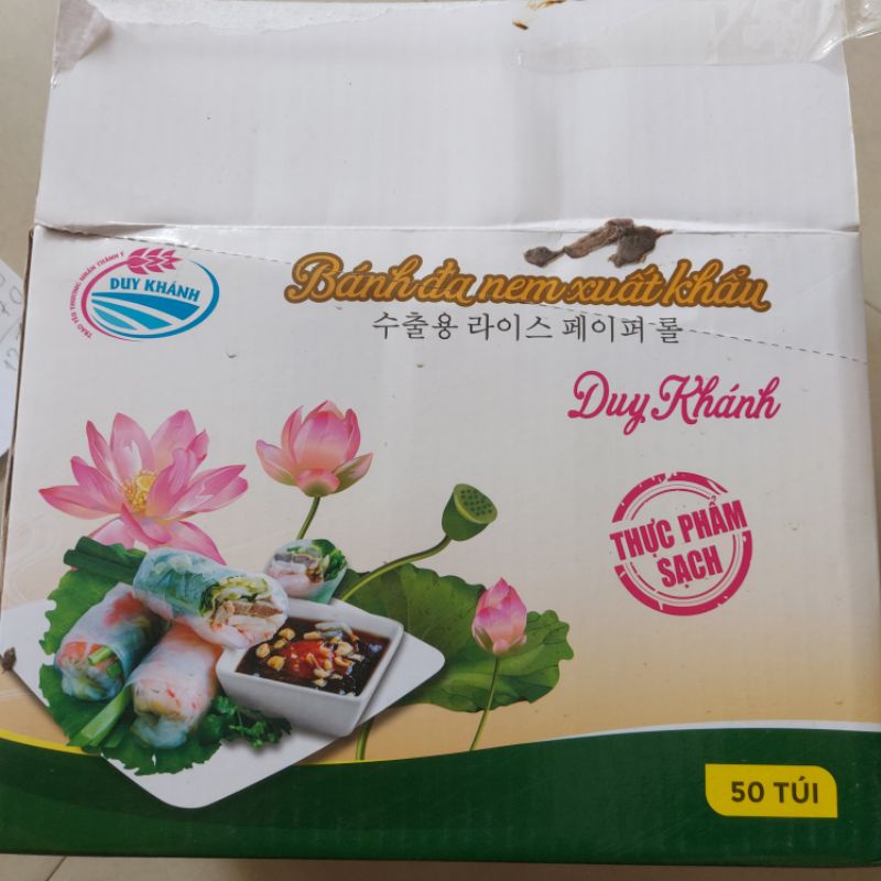 Thùng Bánh Đa Nem Duy Khánh 50 túi ( Ăn Sống Ăn Gỏi)