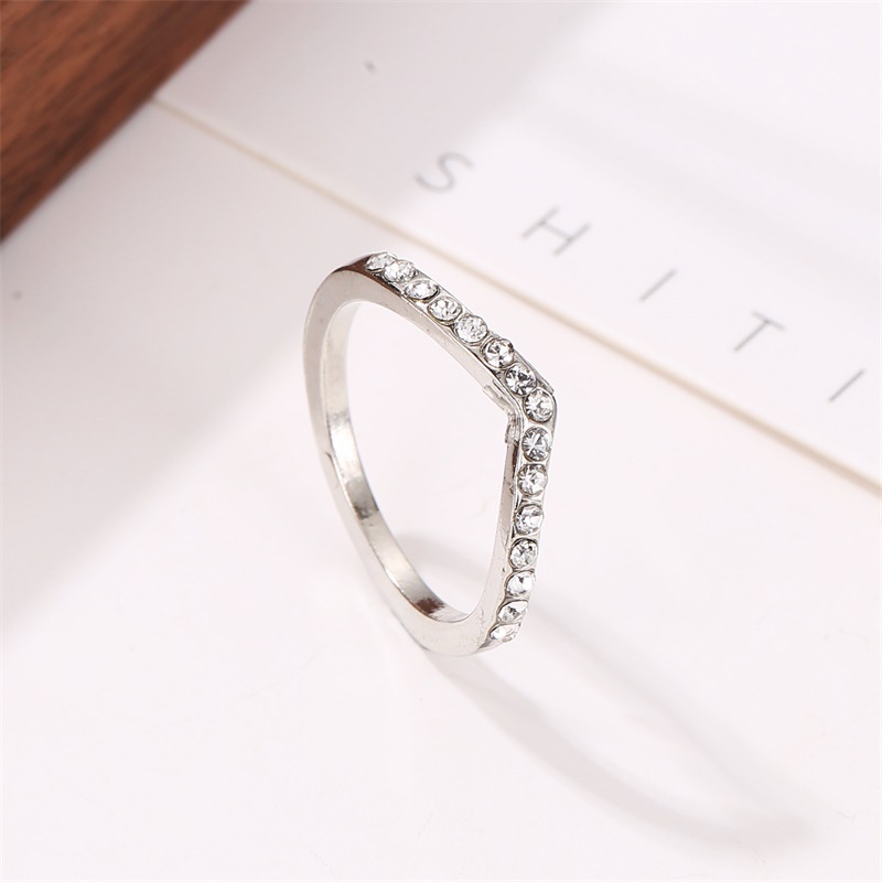 Nhẫn đính đá zircon hình đôi cánh thời trang cho nữ