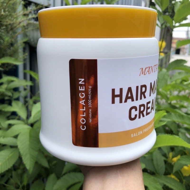 MẶT NẠ HẤP Ủ PHỤC HỒI TÓC MANTA COLLAGEN SALON HAIR MASK GREAM 1000 ML