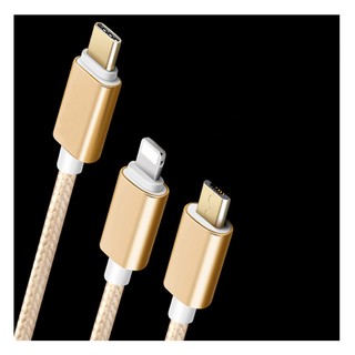 Cáp sạc 3 đầu Micro USB - Lightning - USB Type C
