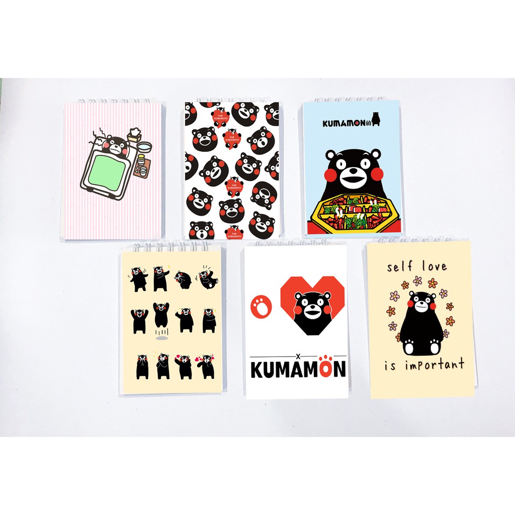 Sổ lò xo mini gấu thỏ cherry berry  LXD32 A7 kumamon 100 trang sổ note dễ thương