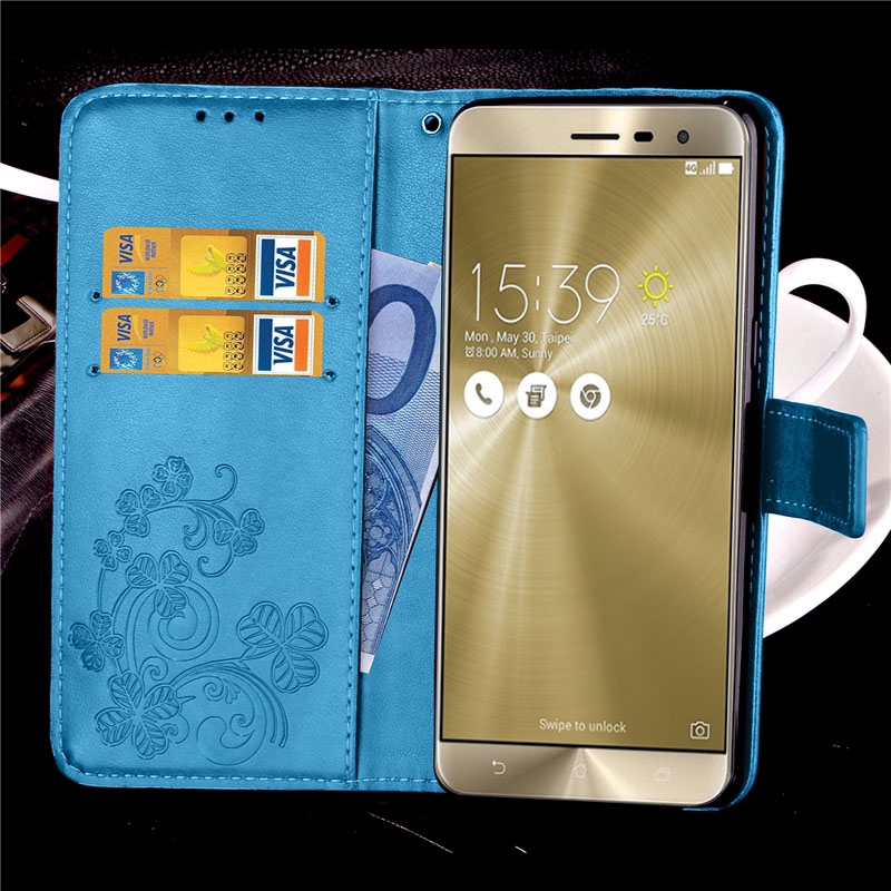 Flip Case Asus ZenFone 3 ZE552KL ZE520KL ZC551KL Wallet Leather Card Holder Phone Cover