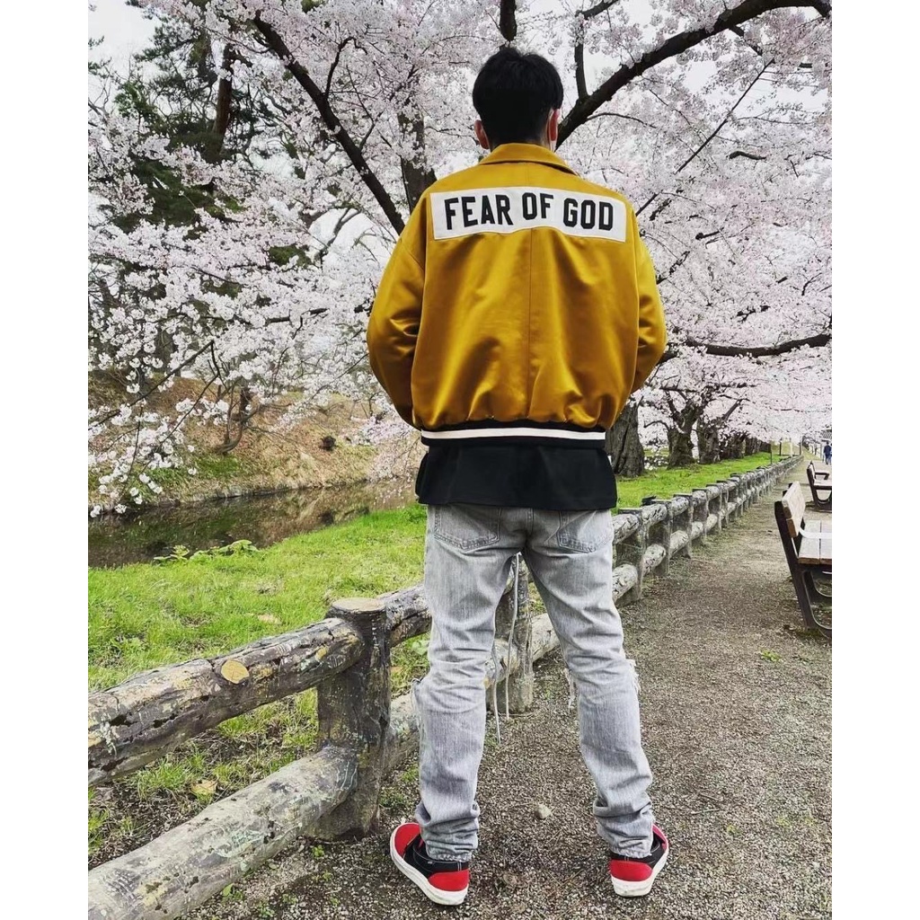 S-xl Hàng Mới Về Áo Khoác Hai Mặt Đường Phố Giản Dị Cần Thiết Yếu Sợ Hãi Sương Mù C