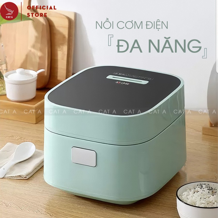 Nồi Cơm Điện Mini Đa Năng - Hàng Nội Địa Cao Cấp - Chế Biến Thông Minh (Nấu Cháo, Chưng, Luộc) Phù Hợp Từ 2-5 người