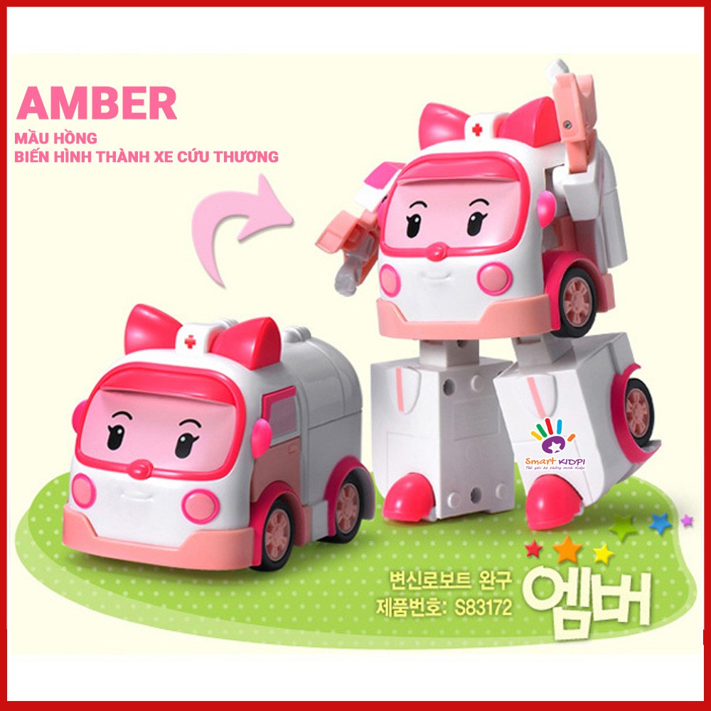 [HÀNG LOẠI 1] Bộ 6 Xe Robocar Poli biến hình