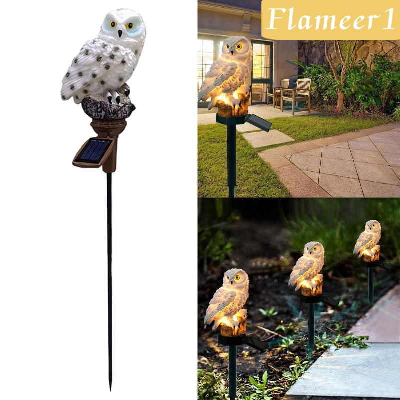 1 Đèn LED Trang Trí Sân Vườn Hình Chim Cú Sử Dụng Năng Lượng Mặt Trời