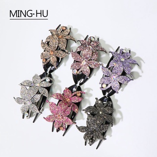 Kẹp tóc mỏ vịt đính đá tinh xảo phong cách hàn quốc