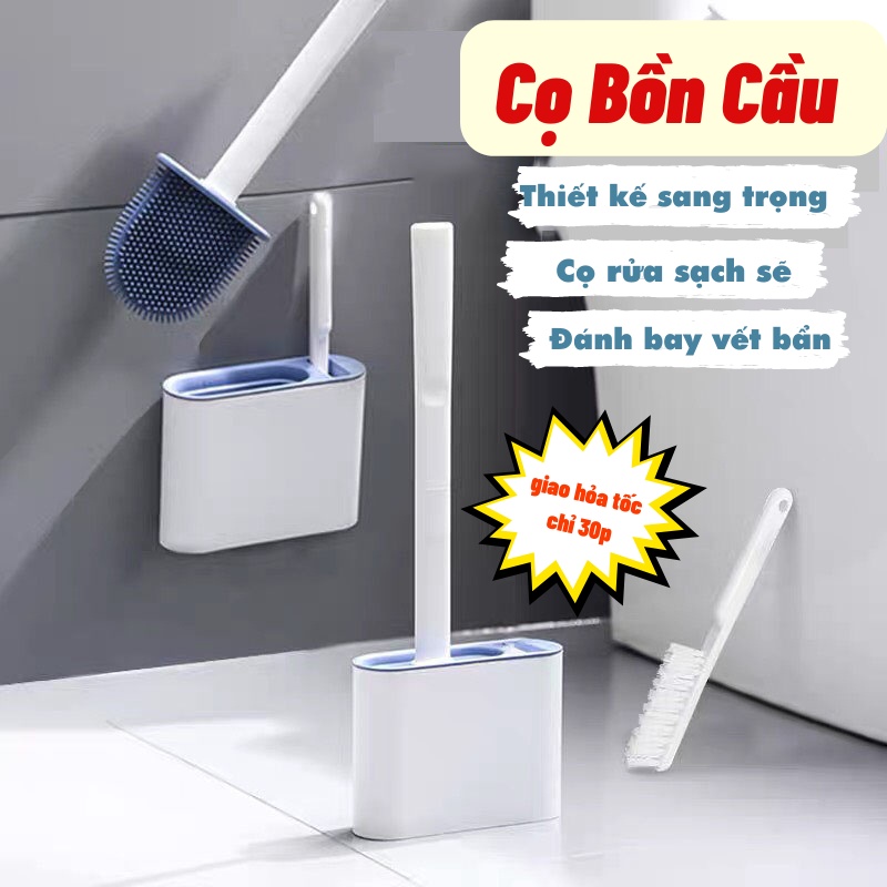 Cọ Bồn Cầu Chổi Cọ Nhà Vệ Sinh Có Giá Đựng Dán Tường Titan.st