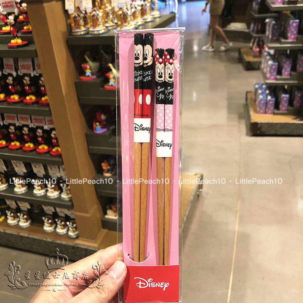 Set 3 Set 2 đũa gỗ Disney hình Frozen Mickey Minnie siêu đẹp cho trẻ em bé trai gái , nam nữ
