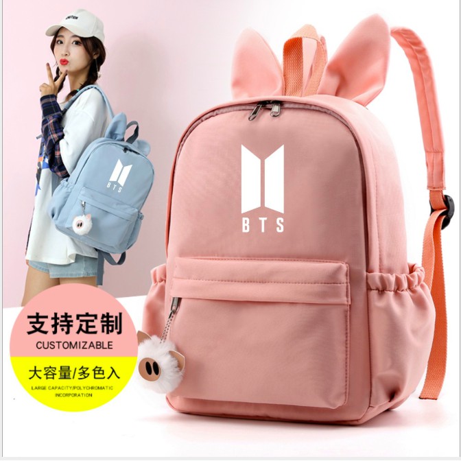 Balo Bangtan không thấm nước tai thỏ nữ tính B124