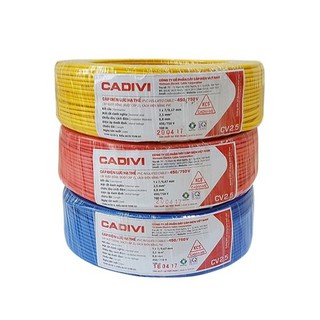 Dây điện đôi mềm cadivi 2 x 0,5 mm2; 2 x 0,75 mm2; 2 x 1.0 mm2; 2 x 1.5 mm2