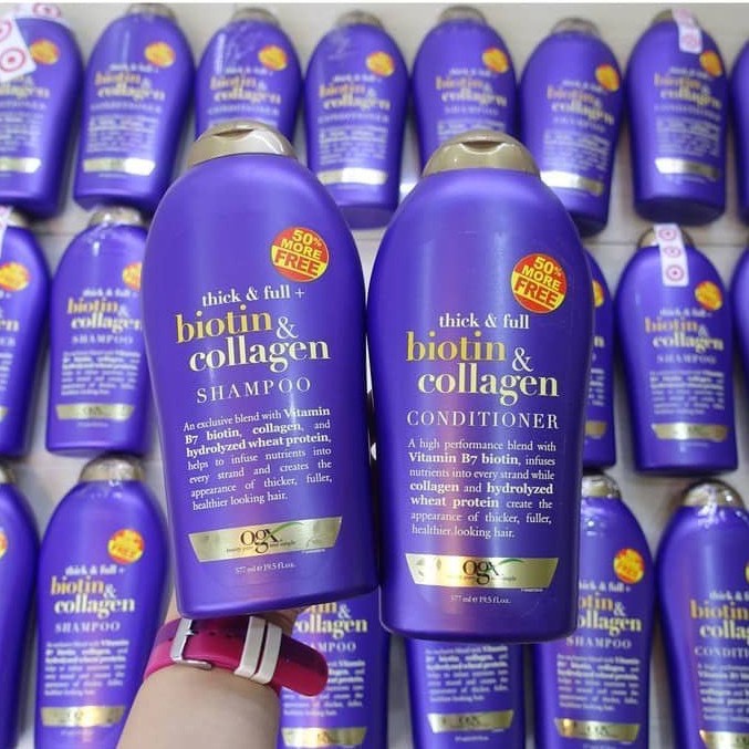 Dầu gội xả Biotin Collagen,cặp gội xả Biotin Collagen chống rụng tóc và kích thích mọc tóc 577ml*2 - Bini.store.official