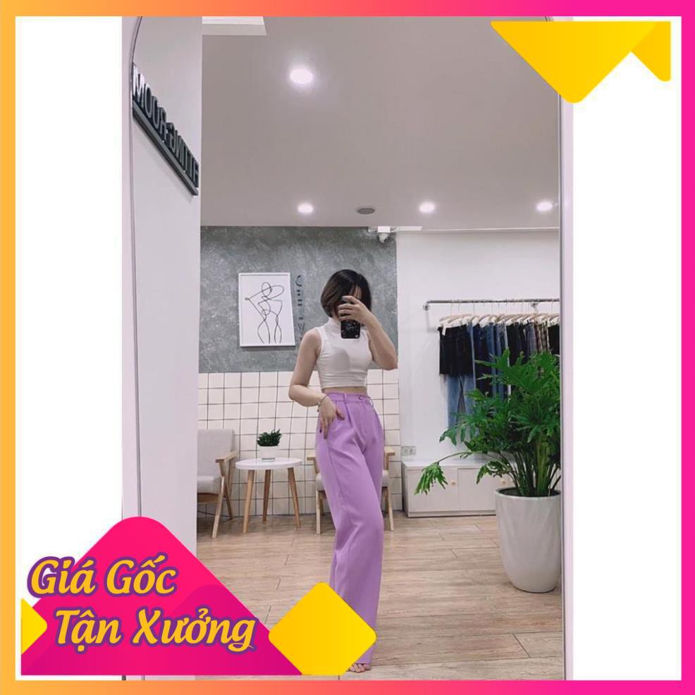 QUẦN CULLOTES QUẦN ỐNG RỘNG DÁNG DÀI MÀU TÍM PHONG CÁCH HÀN QUỐC DÀI 100cm 935
