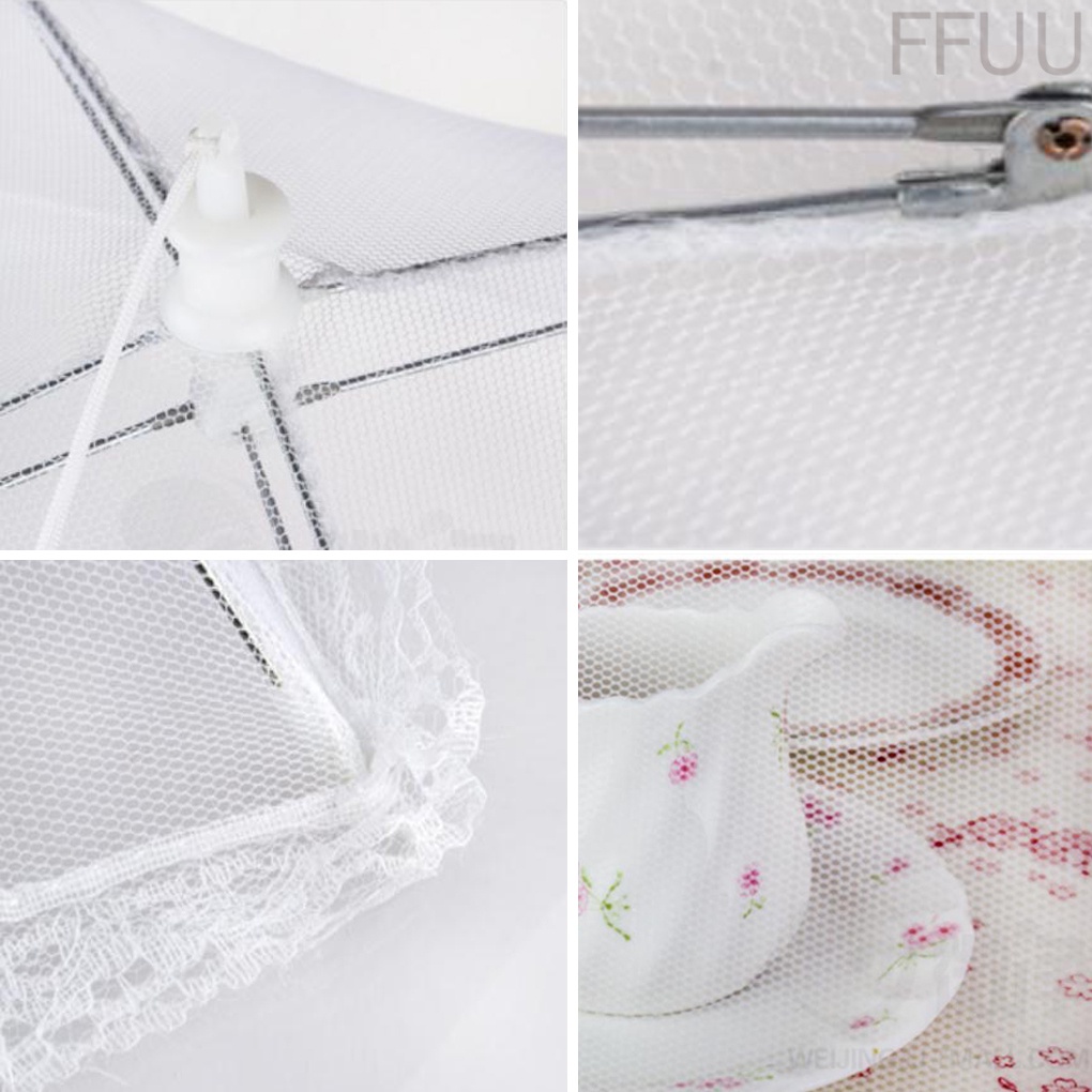 Lồng bàn dạng gập phối lưới 12 inch đậy đựng thức ăn