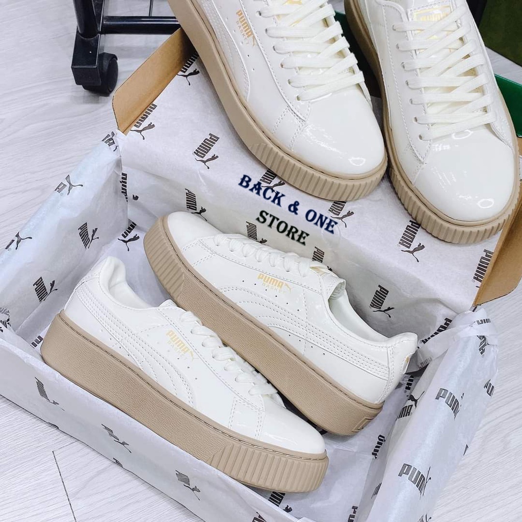 Giày thể thao Sneakers, Giày 𝐏𝐮𝐦𝐚 nữ,𝐏𝐮𝐦𝐚 đế nâu da bóng. | BigBuy360 - bigbuy360.vn