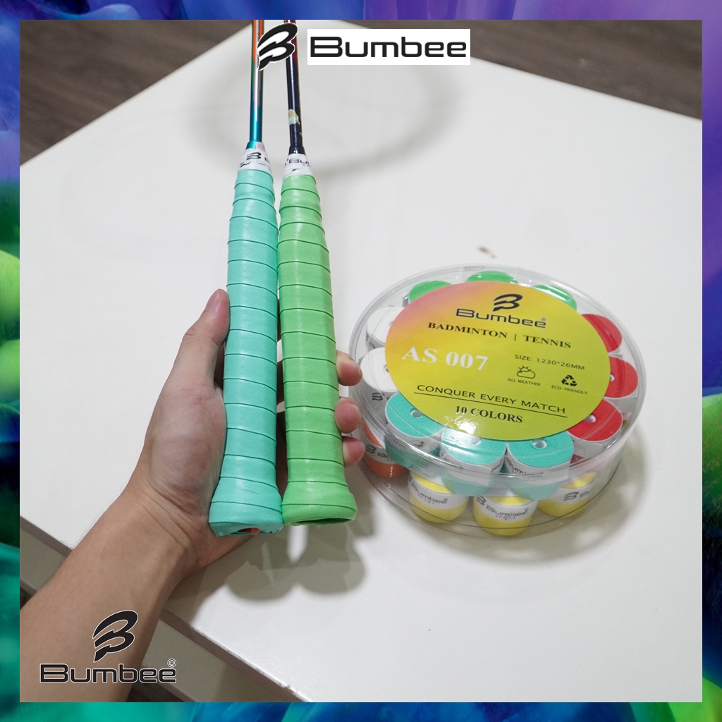 Quấn cán vợt cầu lông chống trơn, cuốn cán vợt Bumbee AS007 tương đương Yonex 3in1