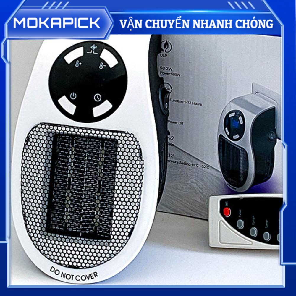 Mokapick Máy sưởi không gian điện di động Quạt để bàn bằng gốm mini PTC với hệ thống điều nhiệt cho văn phòng tại nhà