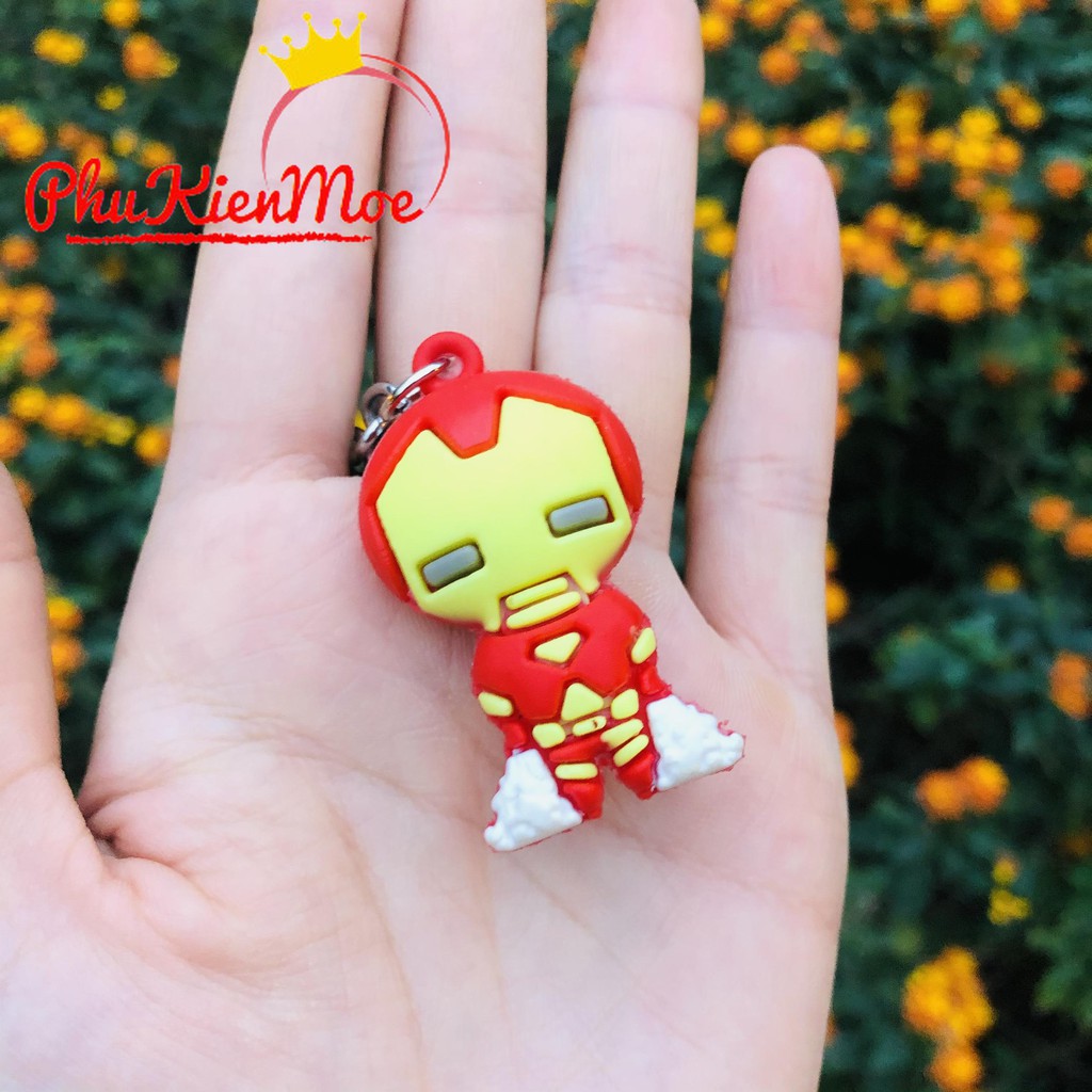 [ẢNH THẬT] Móc khóa siêu nhân Marvel người nhện và Iron Man tự Handmade