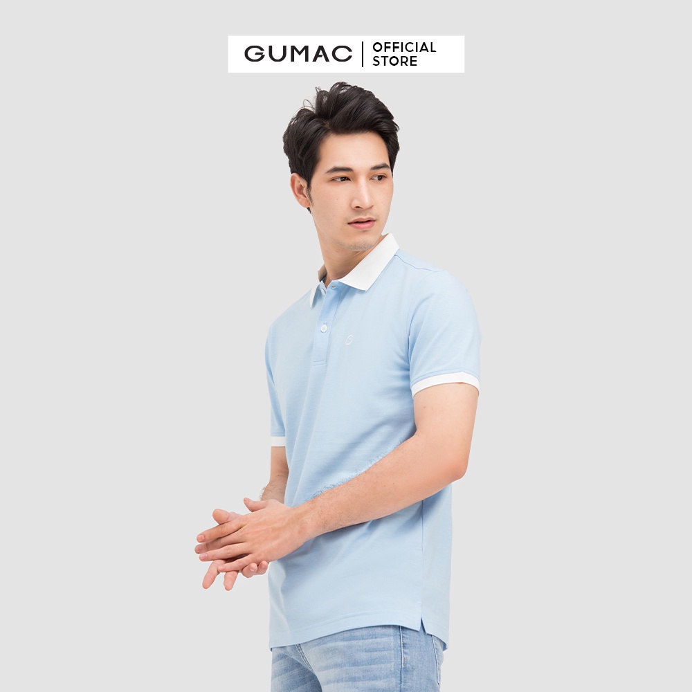 [Mã WABRGUM giảm 10% tối đa 30K đơn 99K] Áo polo nam phối bo cổ GUMAC đủ màu, đủ size thiết kế công sở ATNB396